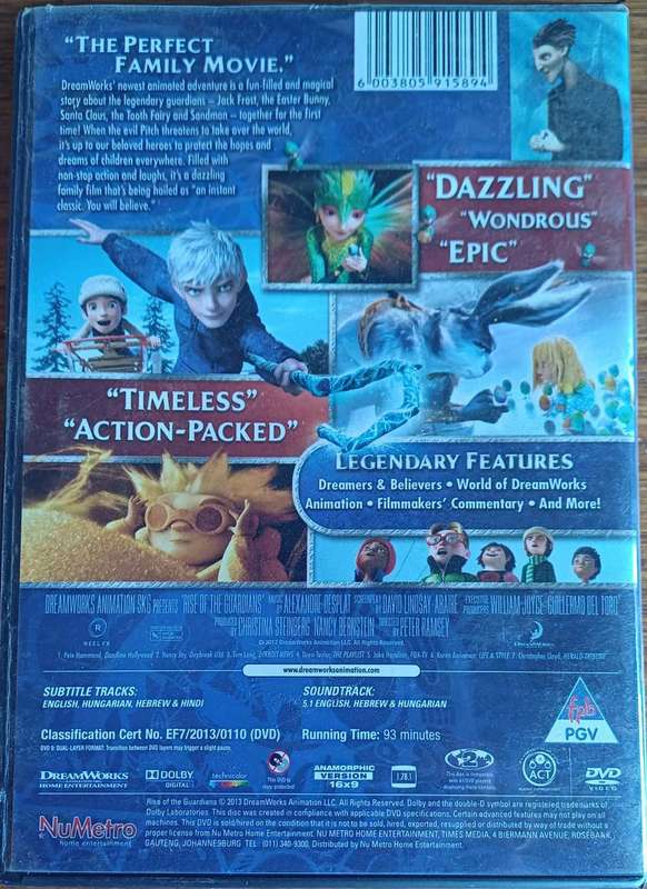 Rise of the guardians dvd