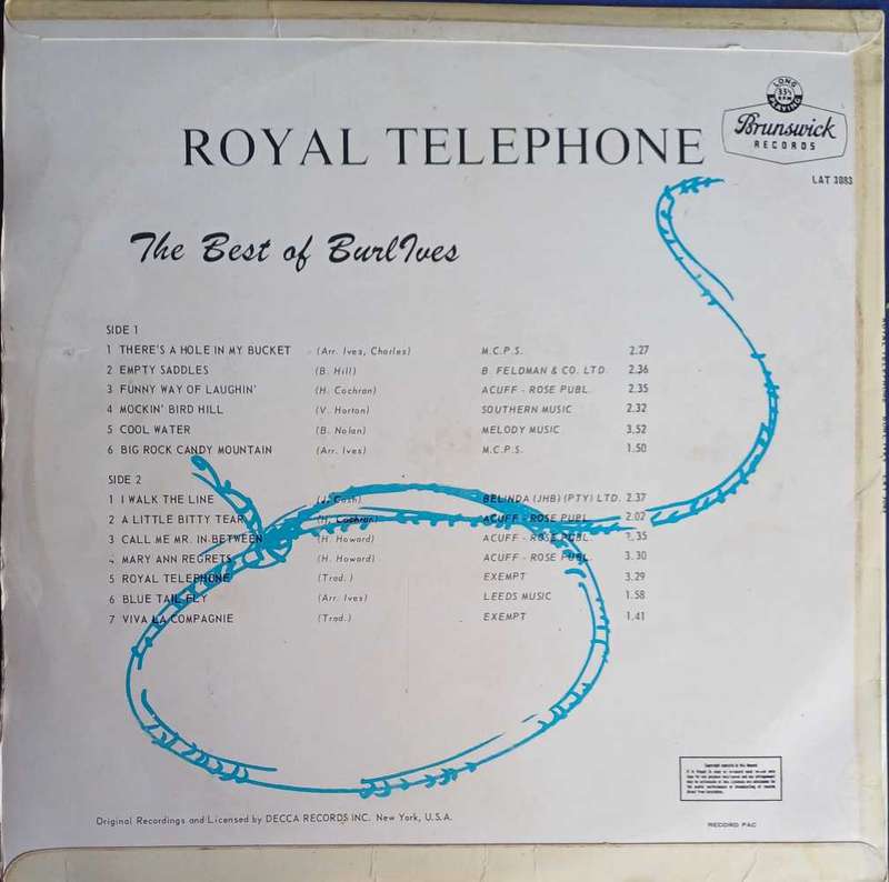 The best of Burl Ives - Royal Telephone LP