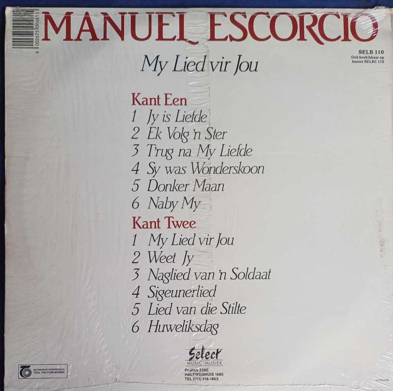 Manuel Escorcio - My lied vir jou LP