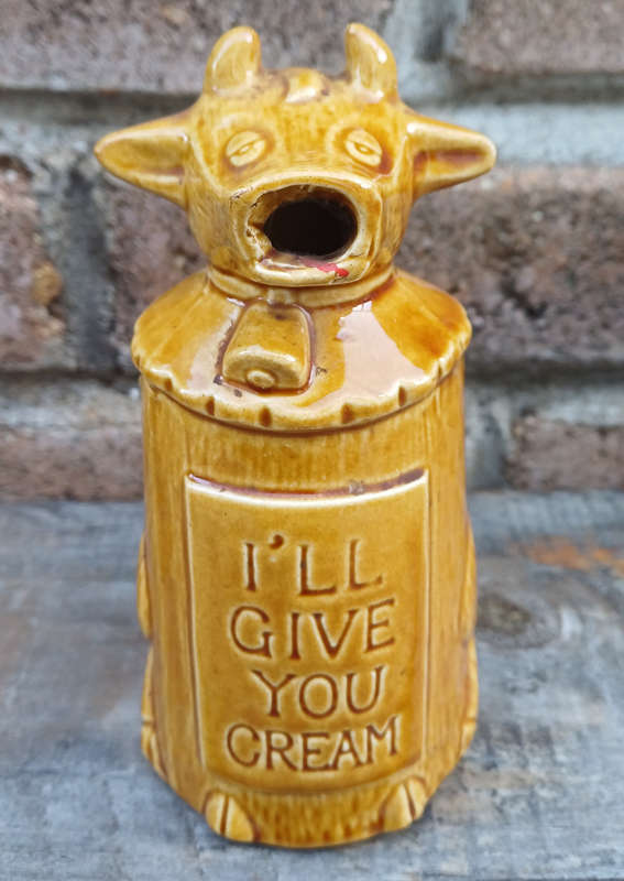 Vintage "I'll give you cream" milk jug