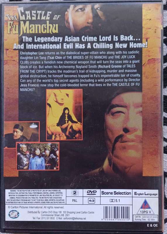 The castle of Fu Manchu dvd