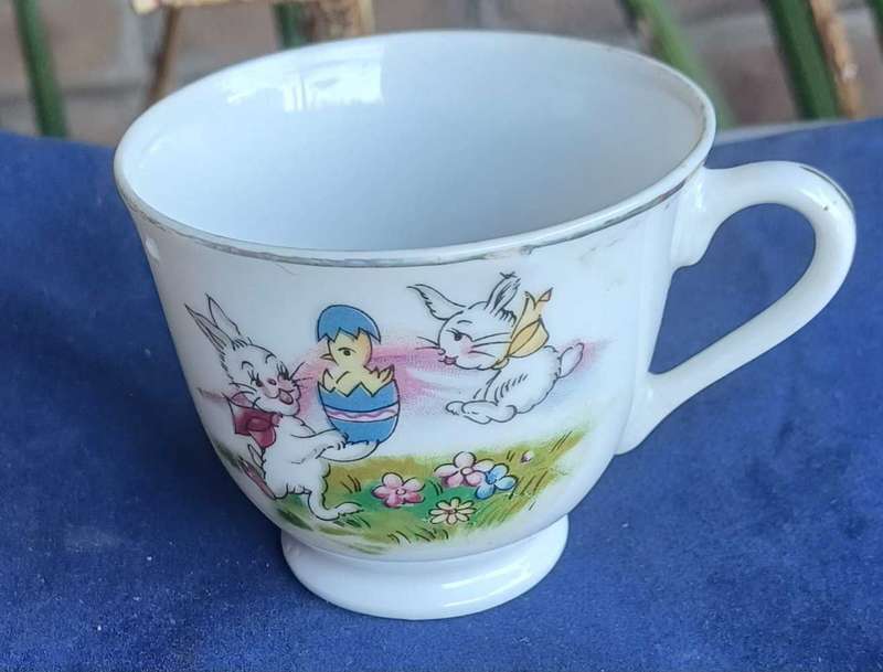 Vintage miniature easter cup and saucer
