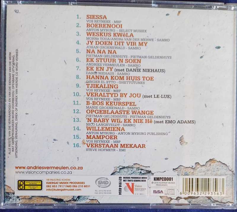 Andries Vermeulen - Weskus kwela cd