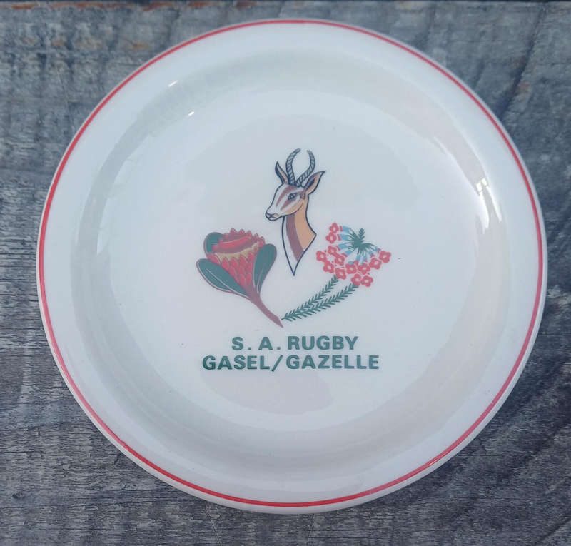 Continental china small plate: S.A. Rugby Gazelle