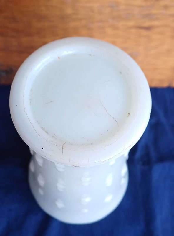 Vintage milk glass vase