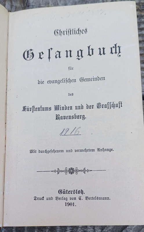 Gesangbuch 1901