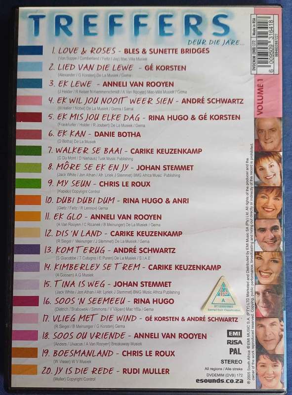 Treffers deur die jare dvd