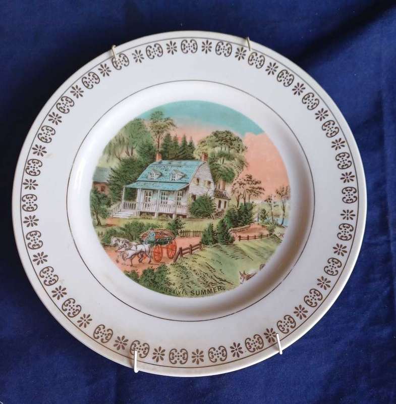 Currier & Ives The four seasons Summer plate
