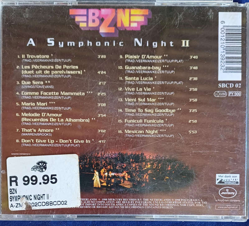 BZN - A symphonic night II cd