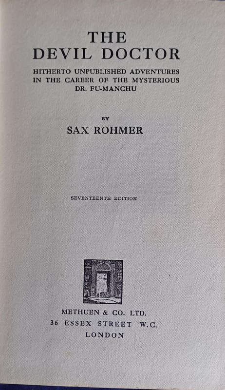 The devil doctor by Sax Rohmer