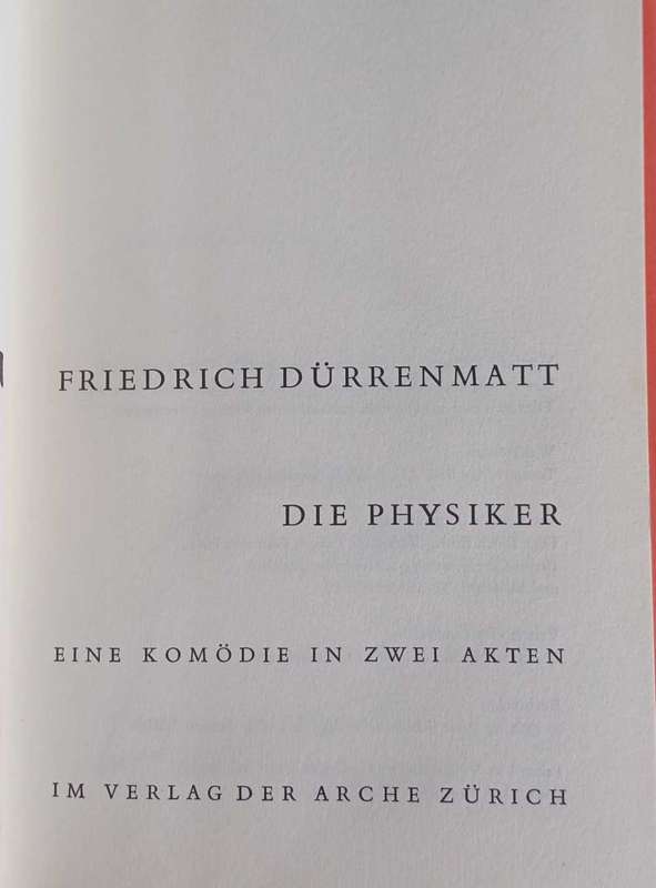 Die physiker - Friedrich Durrenmatt