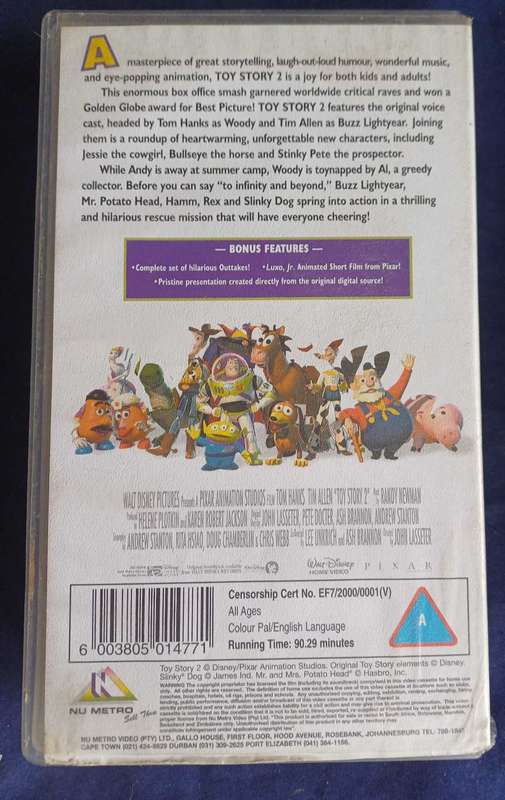 Toy story 2 vhs