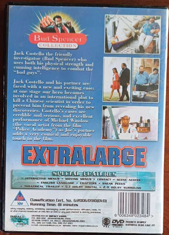 Bud Spencer: two movies on one disc: Extralarge/Crazy showdown