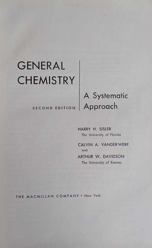 General chemistry a systematic approach