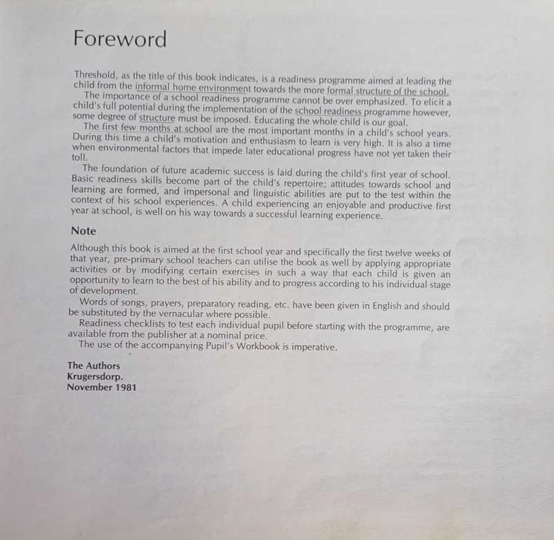 Threshold a school readiness programme