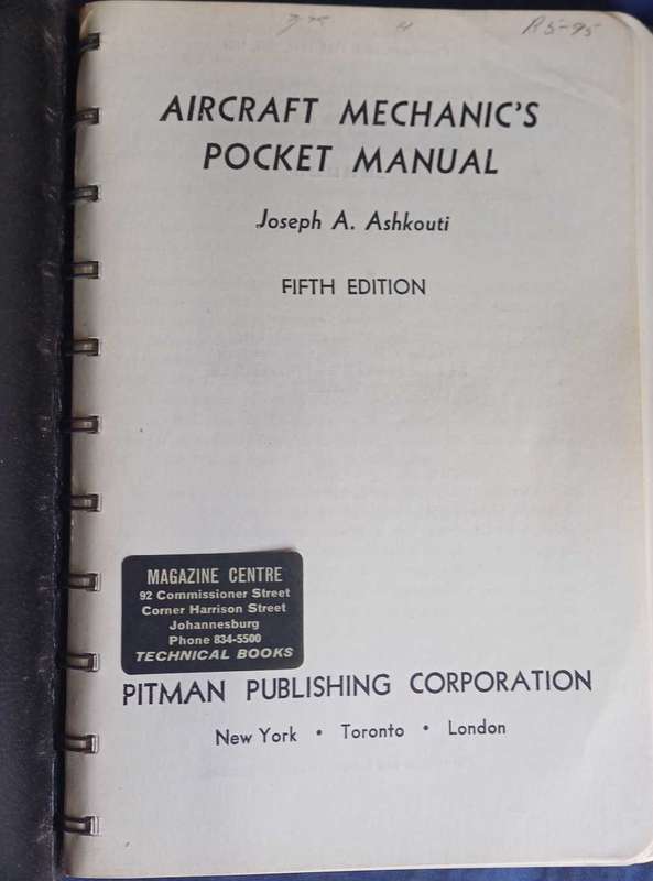 Aircraft mechanic's pocket manual
