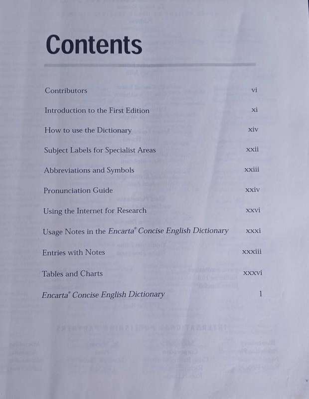 Encarta concise English dictionary
