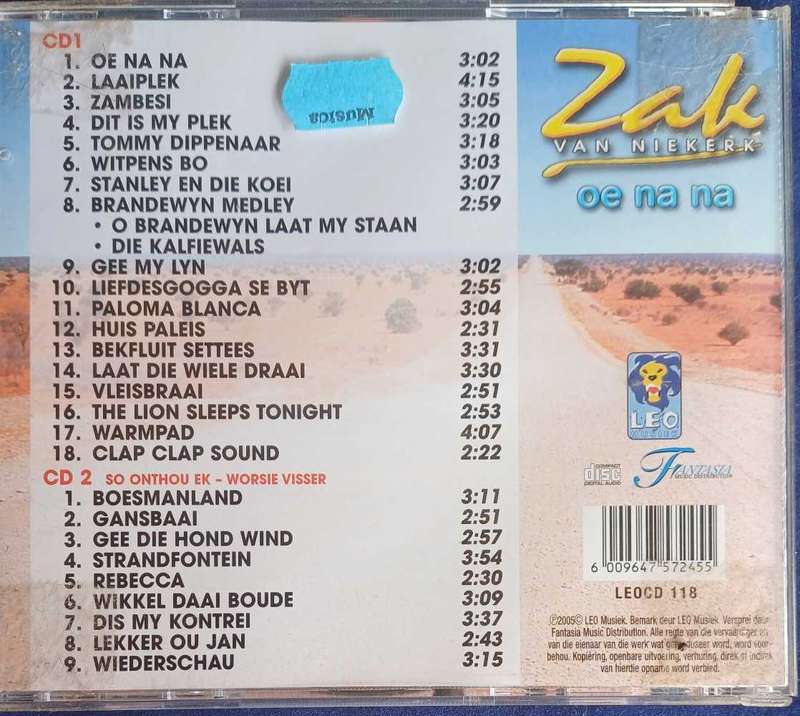 Zak van Niekerk - Oe na na 2cd