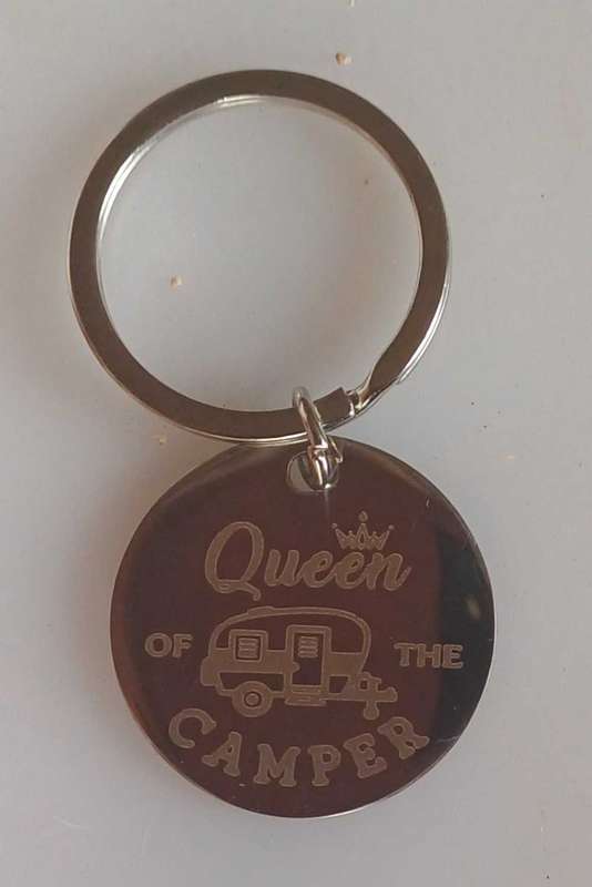 Queen of the camper keyring