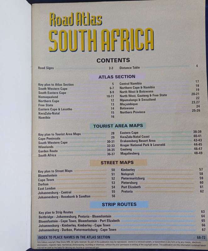 Road atlas South Africa