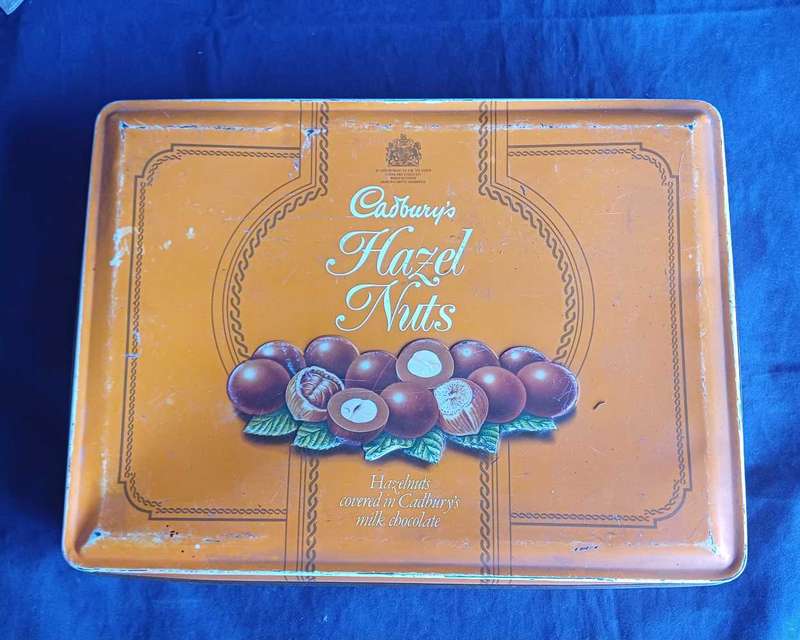 Cadbury's hazel nuts tin