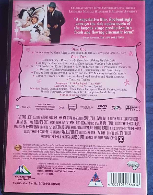 My fair lady two-disc special edition dvd