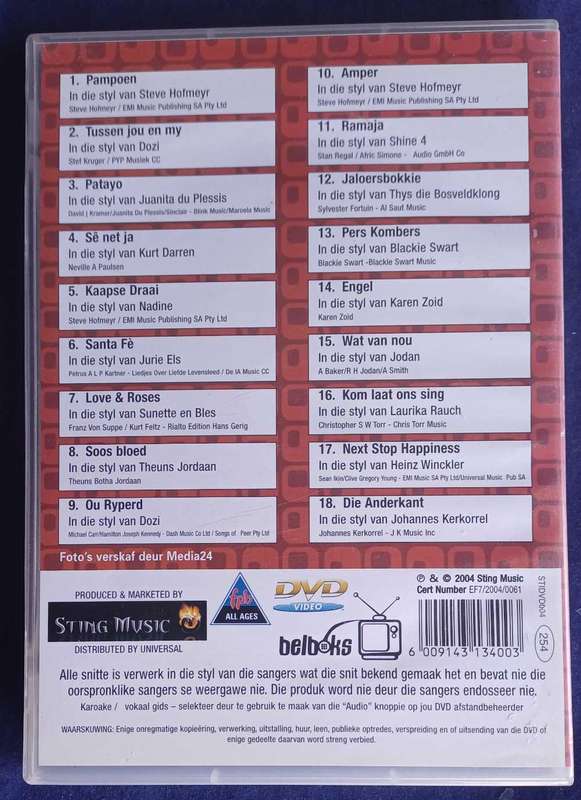 Belboks karaoke dvd