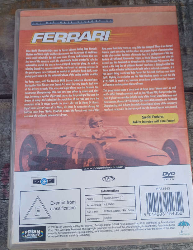 Ferrari follow the story of the racing classic dvd