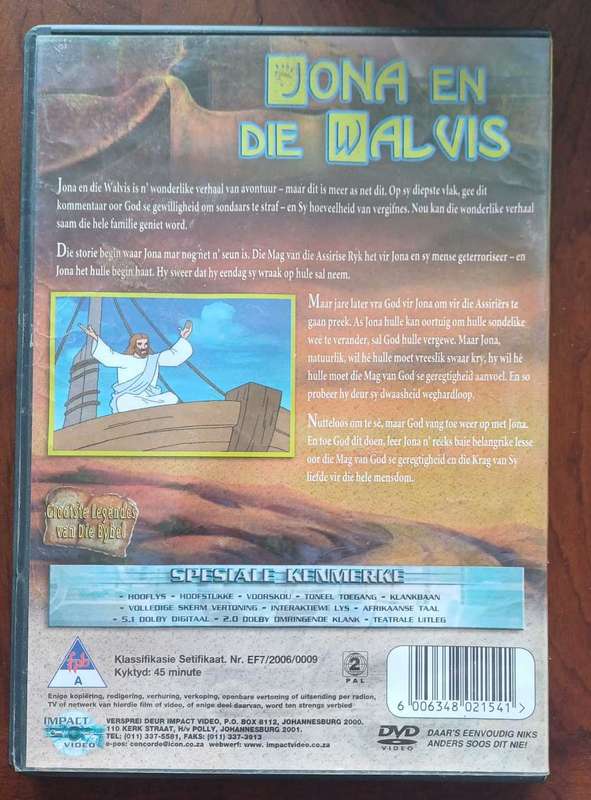 Jona en die walvis dvd