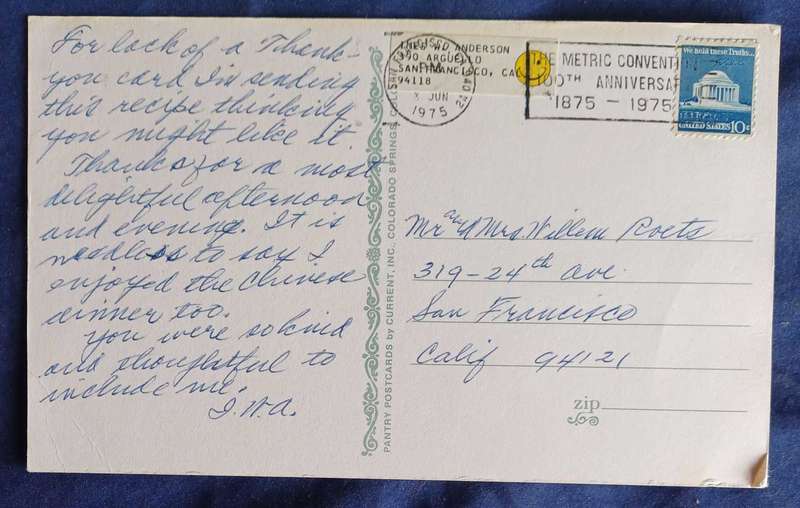 Used pantry postcard