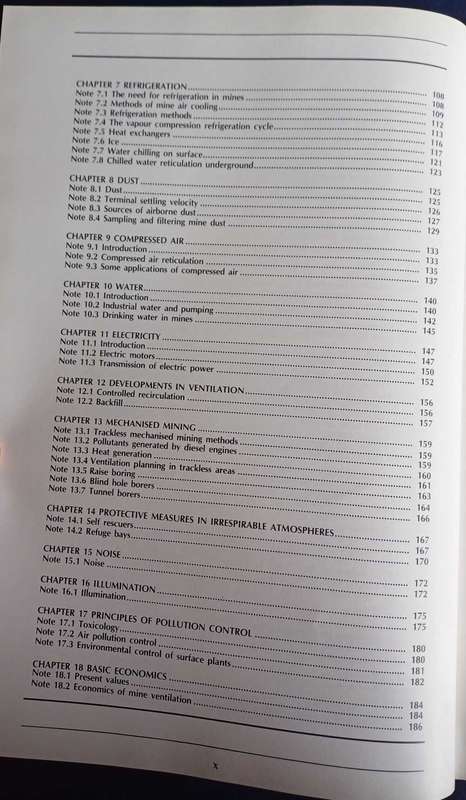 Le Roux's notes on mine environmental control