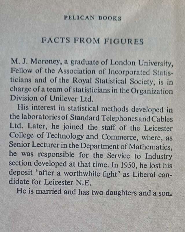 Facts from figures by MJ Moroney