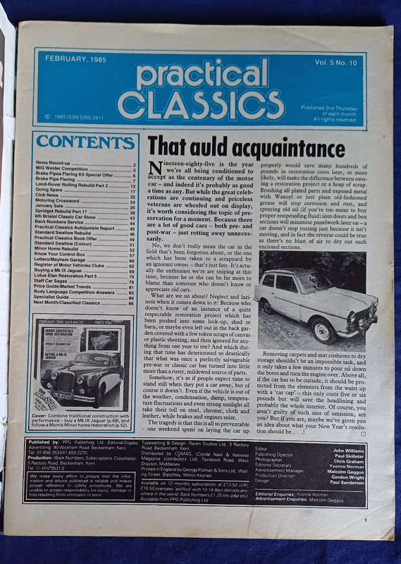 Practical classics February 1985 vol 5. No 10.
