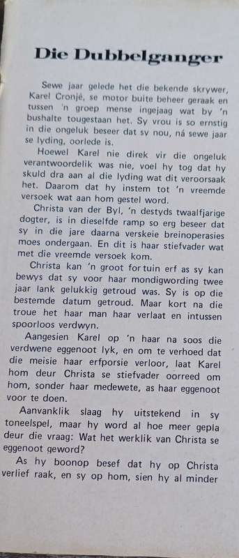 Die dubbelganger deur Rein Pretorius