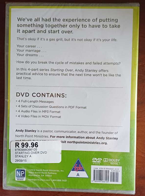 Starting over dvd *sealed*