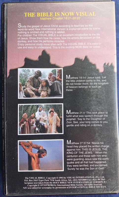 The visual Bible vhs