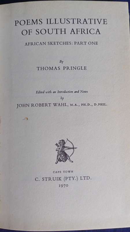 Poems illustrative of South Africa by Thomas Pringle
