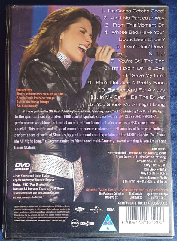 Shania Twain - Up close & personal dvd