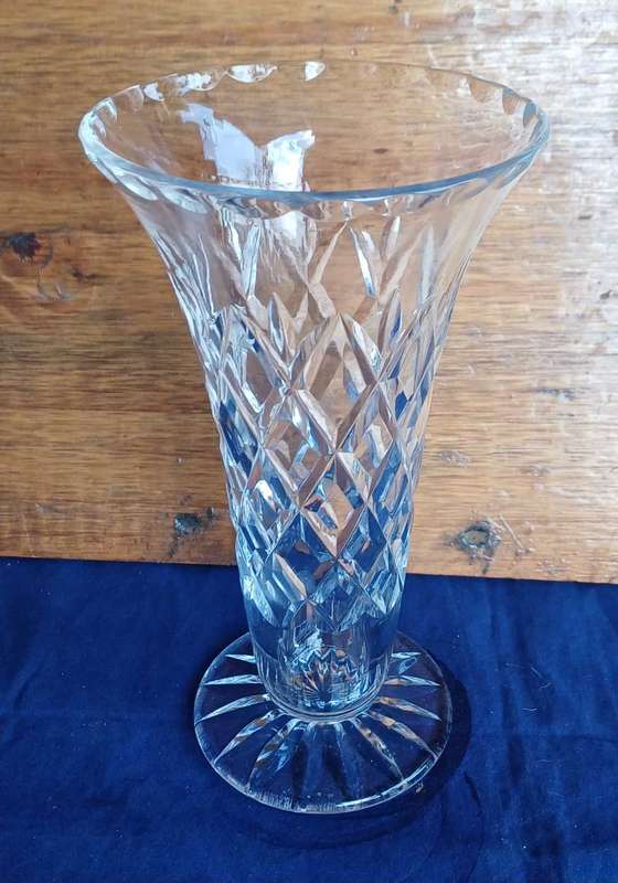 Webb Corbett diamond cut vase