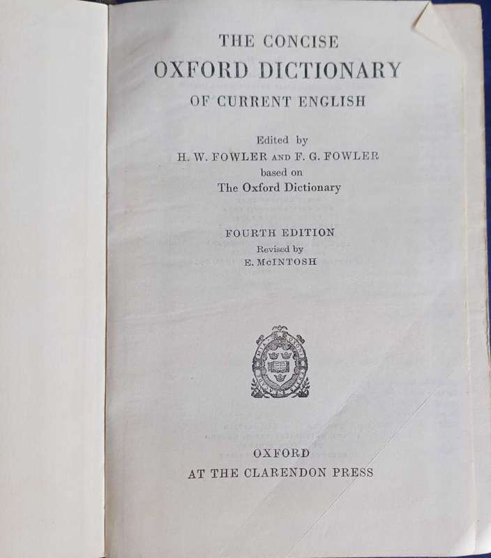 The concise oxford dictionary