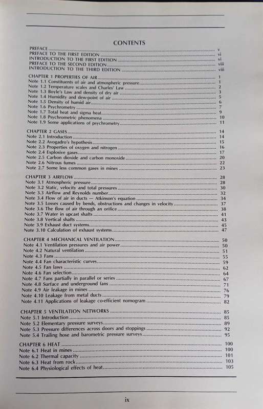Le Roux's notes on mine environmental control