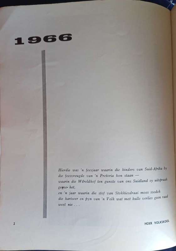 Feesblad van die Potchefstroomse Hoer Volkskool 1966