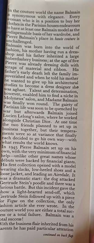 Pierre Balmain my years and seasons
