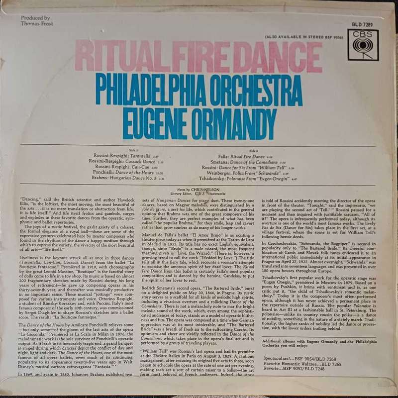 Ritual firedance - Philadelphia orchestra Eugene Ormandy LP