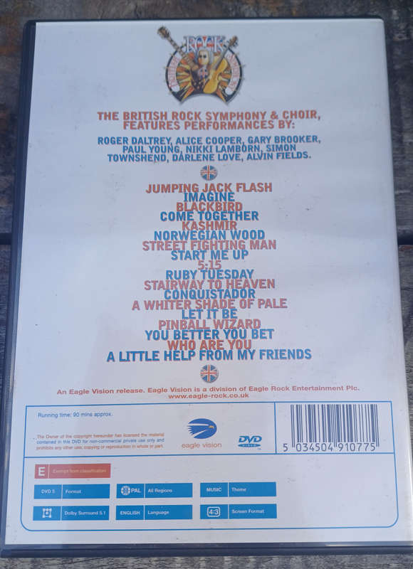 British rock symphony dvd