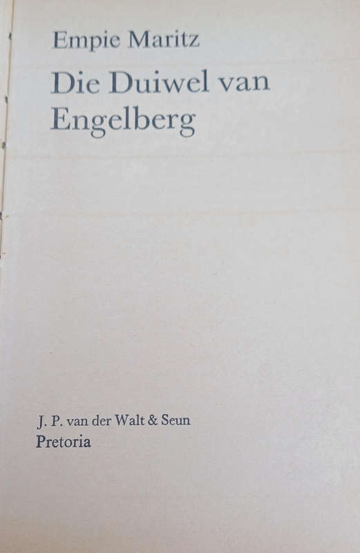 Die duiwel van Engelberg deur Empie Maritz