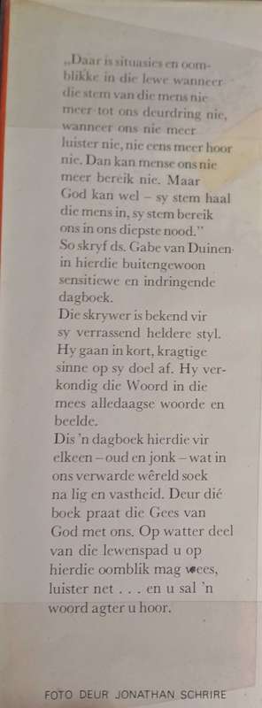 Die stem agter jou deur ds Gabe van Duinen