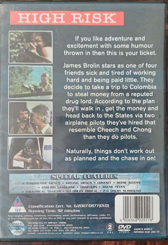 High risk dvd