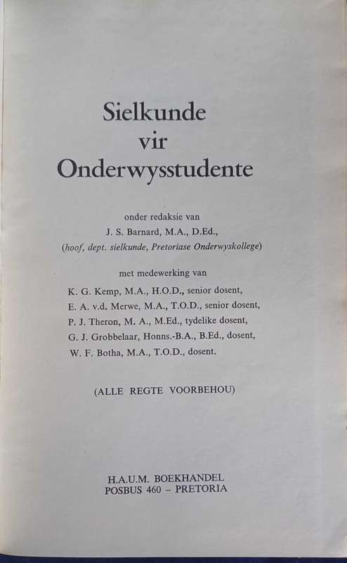 Sielkunde vir onderwysstudente