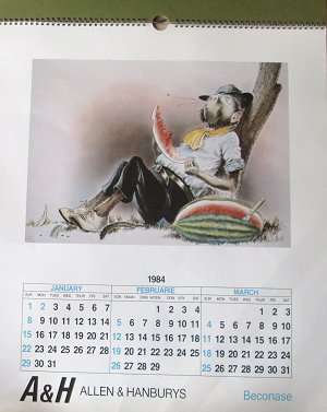 Calendars - T.O. Honiball - Adoons_hulle - 198401 till 1985-06